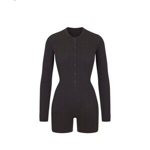 SKIMS Waffle Button Up Henley Onesie